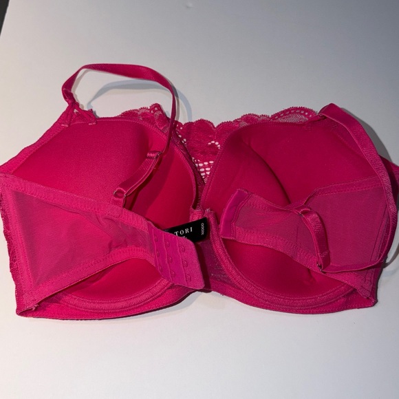 NATORI Zen Contour Lace Underwire Cami Bra In Hot Pink‎ 32DDD NWOT - Picture 9 of 12